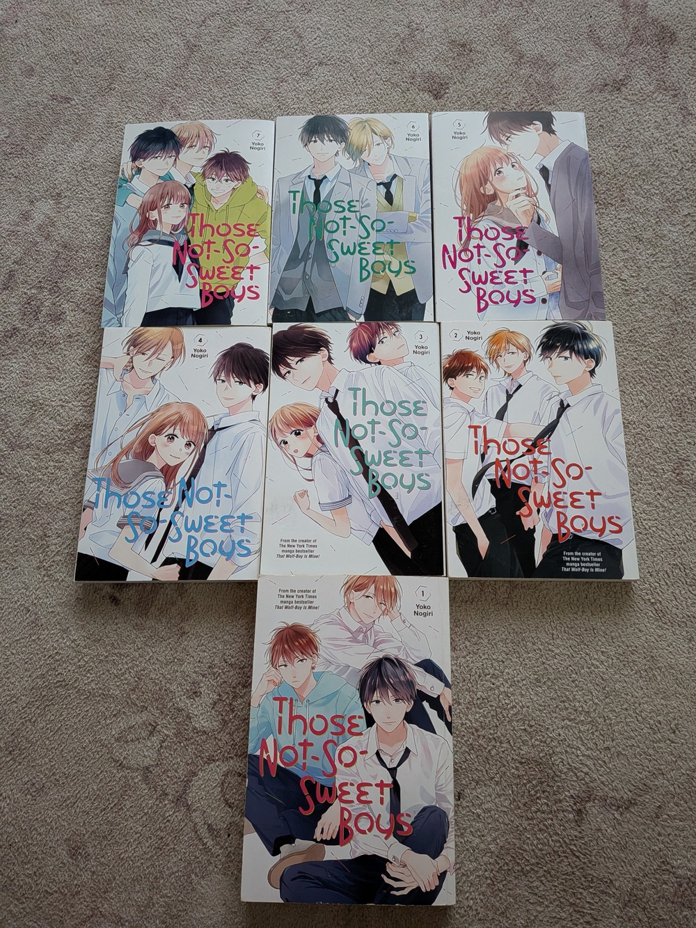 Those Not-So-Sweet Boys Manga Set - Pink, Blue, Green Accents
